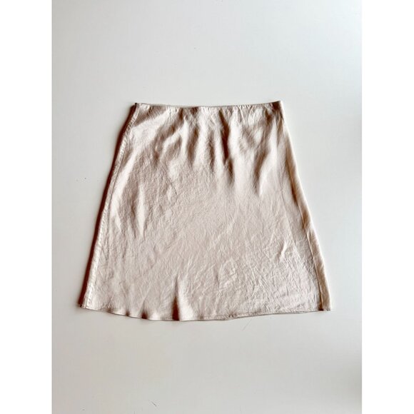 Aritzia BABATON Denude Ivory Satin Mini Slip Skirt, Size 8 - Picture 6 of 15